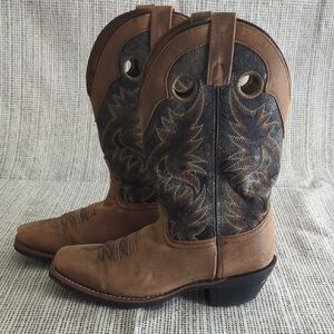 Laredo Western Cowboy Boots Brown and Black Leather
